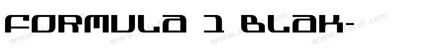 formula 1 blak字体转换